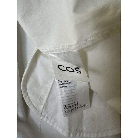 Cos Shirt A-line Pleated White Ivory Dress Size 4 S - Picture 5 of 7